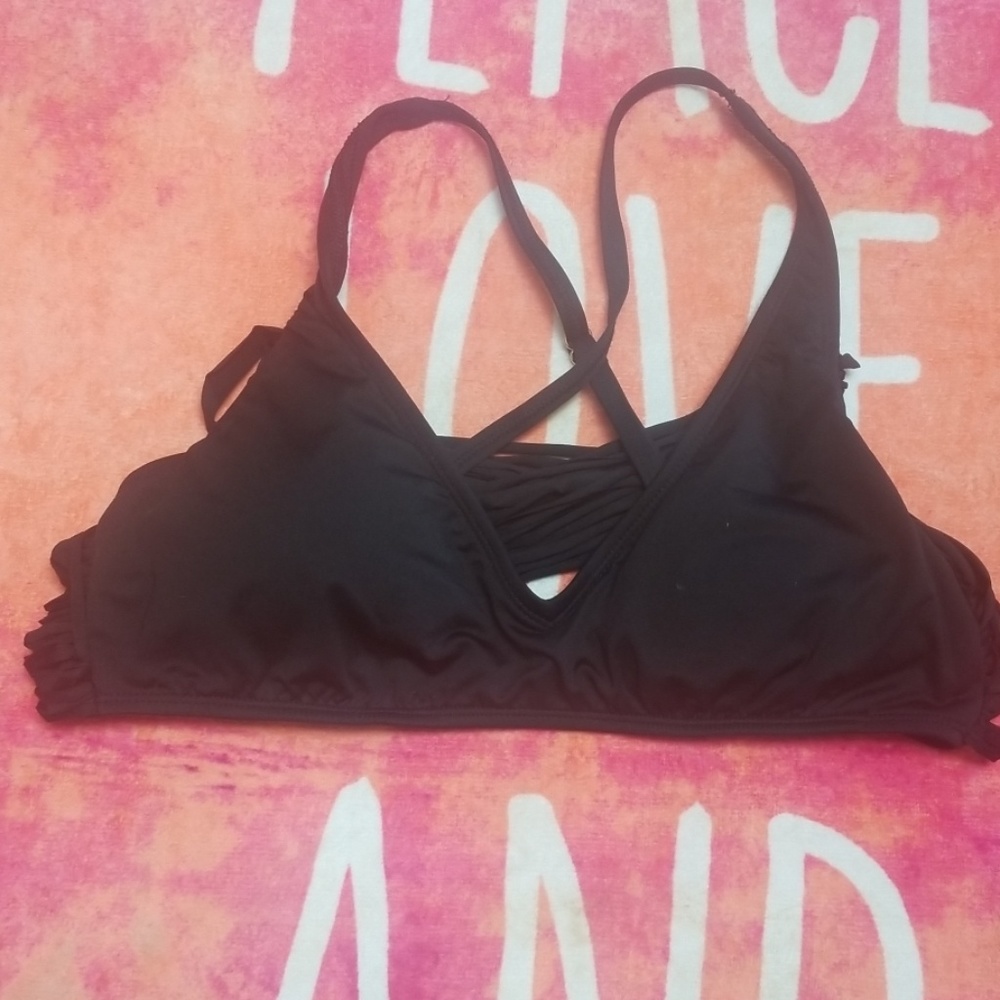 Bikini top balck nwt size 12
